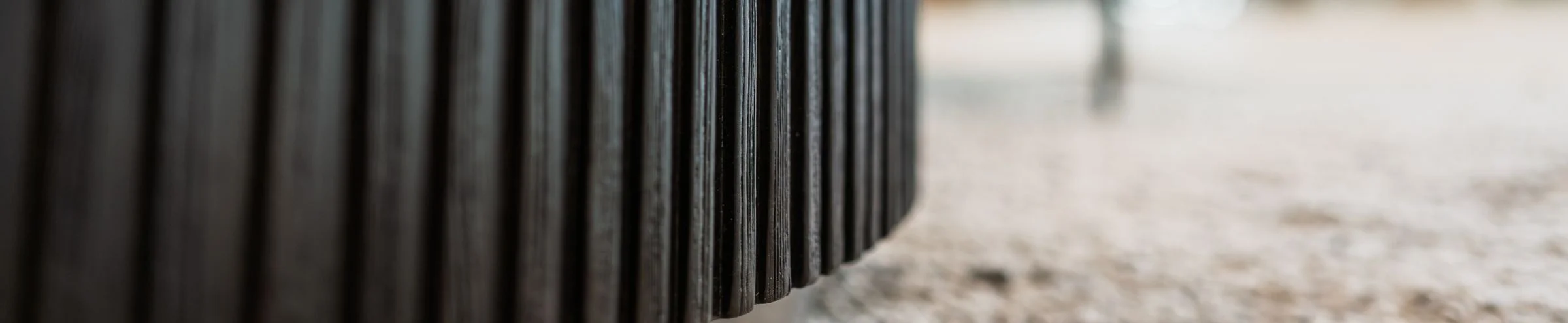 Wood drum with carpet