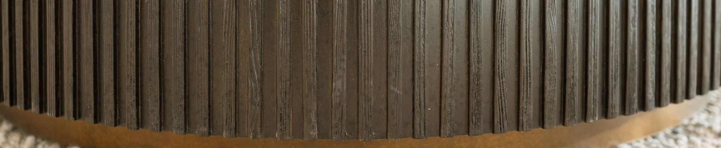 Wood drum brass bottom